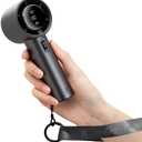 JISULIFE Handheld Fan Pro Series - Extreme Cooling Output: 1-100 Speed Scroll Wheel, Metal Body, Digital Display, 1.5H Fast Charge, 5000mAh-Portable Fan for Travel Outdoor, Gifts for Women Men(Grey)