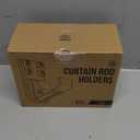 12pcs Heavy Duty Curtain Rod Holders with Wide Hook, 5X Stronger Than Adhesive Curtain Rod Hooks, 25 LBS Tension Curtain Rod Bracket for Wall with Level and Pin Guide, Minimal Damage Curtain