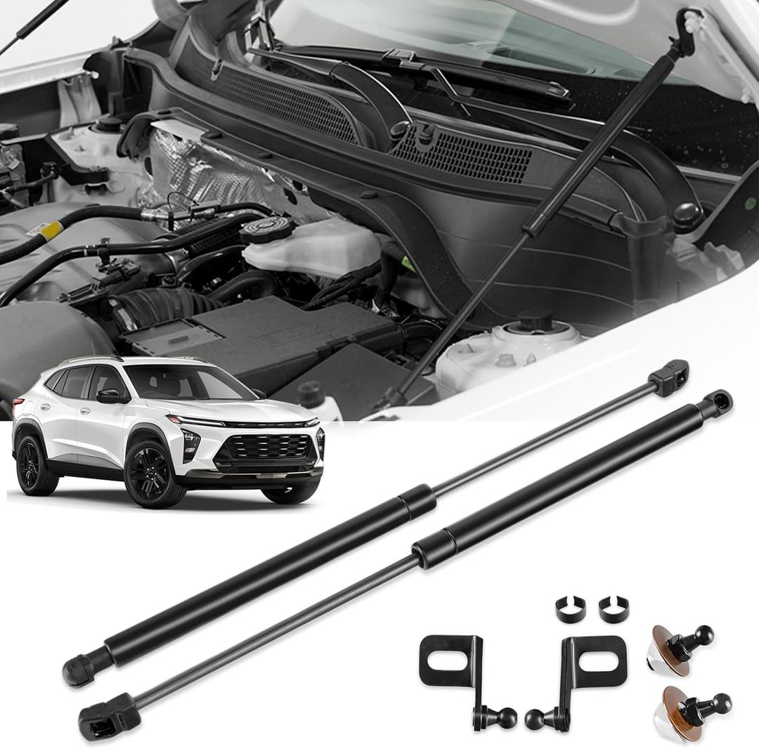 TECHPICCO Hood Struts Fit for Chevy Trax/Buick Encore GX 2024 2025 2026 - Front Hood Lift Supports, No Drill Gas Springs Shocks | Compatible with Chevy Trax Accessories Buick Encore Accessories 2024+ (black)