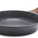 SENSARTE Nonstick Crepe Pan, Swiss Granite Coating Dosa Pan Pancake Flat Skillet Tawa Griddle 10-Inch with Stay-Cool Handle, Induction Compatible Gray