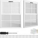 2 Pack 18" x 23"Shed Window, with Plastic Glass and Fiberglass Screen for Shed, Chicken Coop, Playhouse, Household, Garage