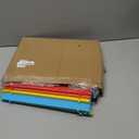 10pcs Hanging File Folders Letter Size, Plastic Hanging Folders, 2" Expandable File Folders Hanging with Tabs, File Organizer for Home Office School Document Organization, Assorted Colors