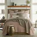 Levtex Home Mills Waffle King/Cal King Quilt Set (106x92in) with 2 Pillow Shams (36x20in) - Blush - Cotton Waffle King Size Quilt Bedding Set - Lightweight, Soft, Pre-Washed