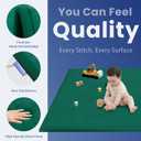 Baby Play Mat for Floor,1.3" Thick Memory foam Tummy Time Mat,Soft Coral Velvet Nursery Rug,Extra Large Non Slip Crawling Mat for Toddlers,Infants,kids,Yoga Mat,Tatami Style for Living Room(Dark Green)