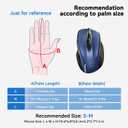 TECKNET Wireless Mouse (BT5.0/3.0 & 2.4G) Rechargeable 4800 DPI Silent USB A & Bluetooth Mouse 6 Buttons, Wide Compatibility - Blue