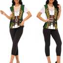 MISS FANTASY Pirate Shirt Women Men - Pirate Costume Outfits Halloween Unisex Adults (XL)