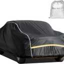 Pickup Truck Cover Waterproof All Weather, Outdoor Sun UV Rain Pickup Protection,6 Layer Heavy Duty Truck Cover, Length Up to 246 Inch(246"*79"*78") (Black)