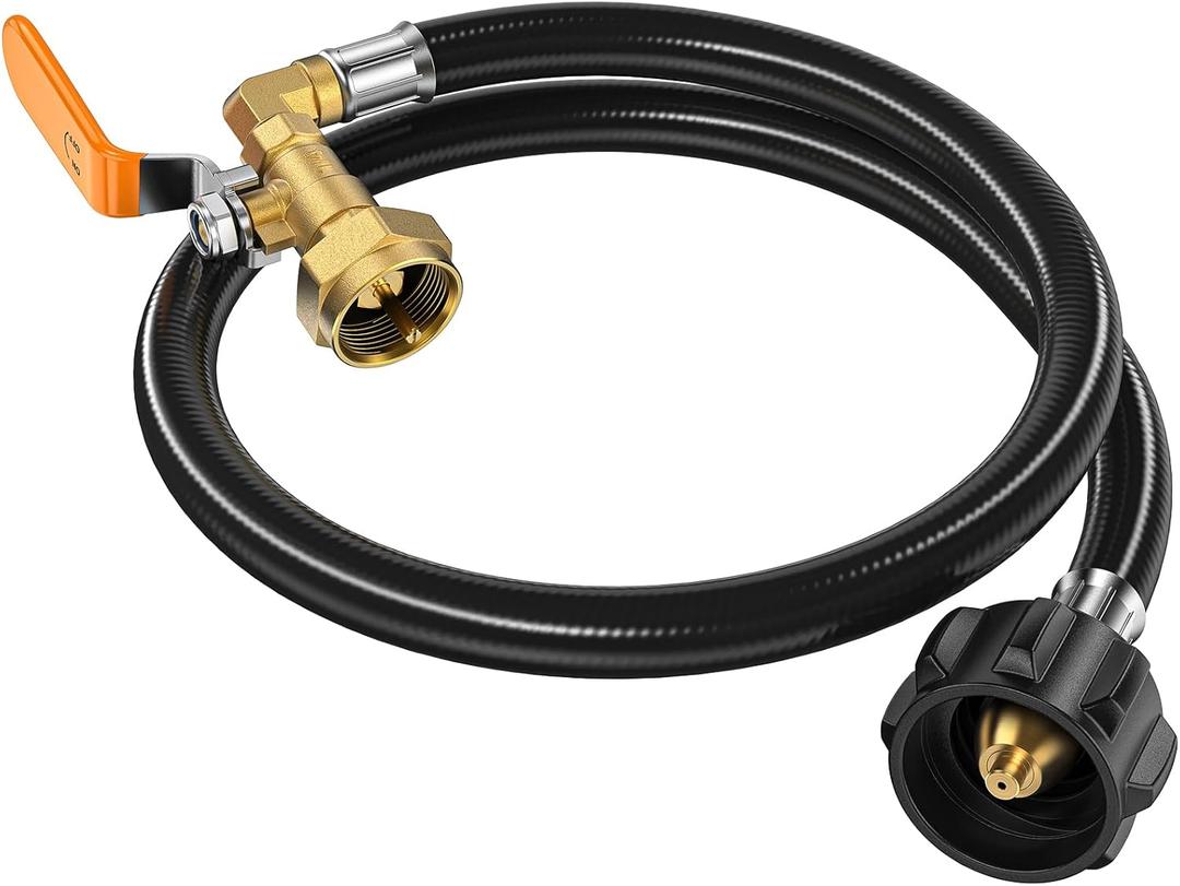 Propane Refill Adapter for 1 lb. Tanks, 3FT Propane Refill Adapter Hose, Sturdy 1lb Propane Tank Refill Adapter, 1 lb Propane Tank Refill Adapter, Propane Bottle Refill Adapter