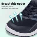 SURRAY Womens Walking Shoes with Arch Support Plantar Fasciitis Orthotic Tennis Sneakers Comfortable Breathable for Foot and Heel Pain Relief US Size 7-11 (9, Black)