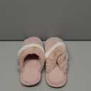 Cozy Slippers for Women Indoor and Outdoor Fuzzy House Shoes with Memory Foam Anti-Skid Sole Gifts for Women Mom Ladies (7-8 Women/5-6 Men, Dark Pink)