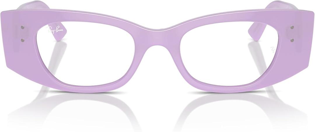 Ray-Ban Rx7327 Kat Rectangular Prescription Eyewear Frames (Lilac/Demo Lens)