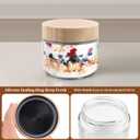 Glass jar with Bamboo lids, 10oz Overnight Oats Containers with lids, Glass Mason jars, Reusable Meal Prep Jars with Airtight Lids for Food Yogurt Snacks Storage(4PACK)