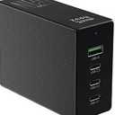 Minthouz 100W Desktop Charging Station：MT-G1303D 4-Port Universal Fast Charger, Travel-Friendly AC Cable & Ultra-Powerful PD 3.0/ QC 3.0 Adapter for MacBook Pro, iPhones 14/13/12, iPad, Samsung Galaxy and More