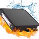 Fireproof 3 Ring Binder with Zipper, 1.5 Inch D Rings Hold up 375 Sheets of 8.5" x 11" (A4), Compatible with Clear Page Protectors, Built-in Net and Pen Holder(Black, 1 Pcs)