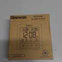 Geevon Smart Night Light Small Digital Alarm Clock with 2 Increasing Beep Alarm, Indoor Temperature, Battery Operated Travel Clock for Bedroom, Bedside, Desk(Black)