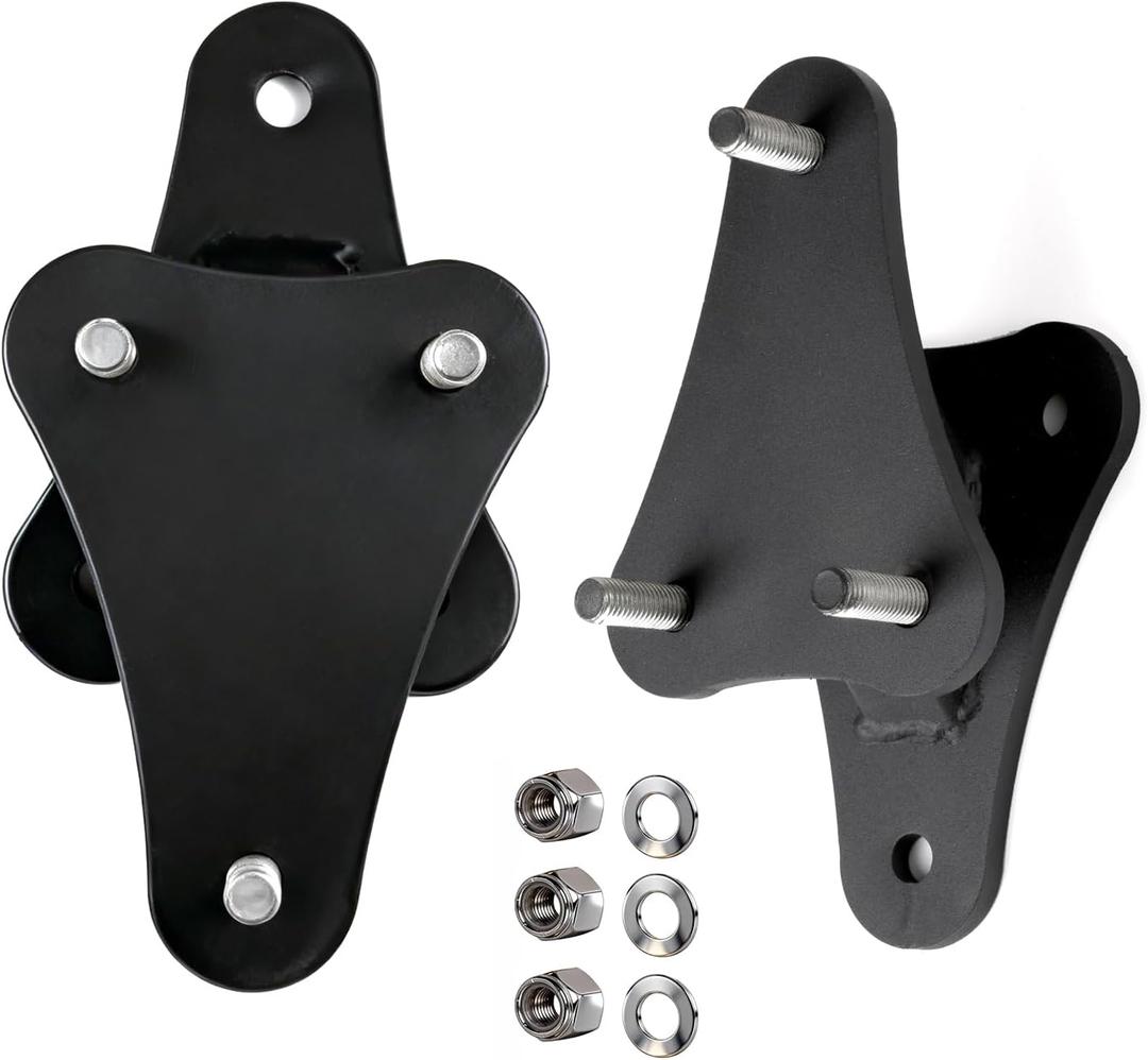 Spare Tire Relocation Bracket for Jeep Wrangler JK 2007 2008 2009 2010 2011 2012 2013 2015 2016 2017 2018 & Jeep Wrangler JKU 2013, Extend Mount 2 Inches Up & Out to Accept Larger Spare Tires