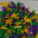 JOYIN 4 PCS Mardi Gras Feather Boa, 25 Gram, 4 Feet Long, Yellow, Purple, Green Feather Boa for Mardi Gras Party Dress Up, Masquerade Costume Accessories