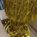 Rossesay 2 Piece Gold 3 Tier Fringe Tinsel Chandelier Fringe Chandelier Decoration Birthday Bachelorette Party Decoration Iridescent Foil Shimmering for Graduation Prom Party Decor 2026