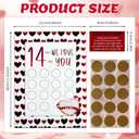 2 x 2PCS Valentine's 14 Things We Love About You Scratch Off Cards, Valentine's Advent Calendar, Personalized Gift for Him Her Husband Wife Girlfriend Boyfriend (2Pcs - We Love)
