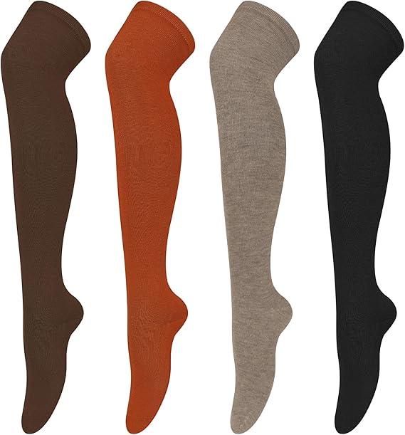 Womens Thigh High Socks Causal Stockings for Women Soft Thigh Socks