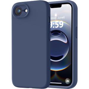 LOVE 3000 Designed for iPhone 16e/17e Case, Premium Silicone with [Soft Anti-Scratch Microfiber Lining] Shockproof Protective Phone Case for Men Women Girls 6.1", Navy Blue