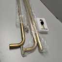 Gold Wrap Around Curtain Rods for Windows 48 to 90":Blackout Heavy Duty Adjustable Curtain Rod Room Darkening,Modern Industrial Curved French Return Metal Drapery Rods Easy Install,Brass Gold