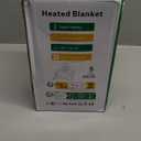 Qieryun Heated Blanket Electric Throw, Soft Flannel Heating Blanket with 8 Hours Auto Off 10 Fast Heating Levels Machine Washable Sherpa Heated Blanket with Overheating Protection (Throw (50" x 60"), Light Gray)