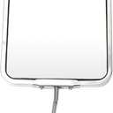 Stainless Steel Mirror, 7 x 16 inches, West Cost Mirror. Heated plus lights option (7X16 SS Heated, with Light)
