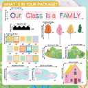Mooliwe 73 Pcs Our Class Is a Family Bulletin Board Set, 15.8"L x 13.4"W