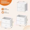 DAOUTIME 3-Pack Stackable Storage Drawers (6 Drawers Total), White Closet Organizer for Clothes, Stackable Drawer Dresser for Closet, Stackable Drawers for Bedroom, Living Room, Pantry, Under Bed