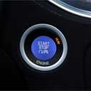 LECART Start Stop Button Cover Fit for Jeep Grand Cherokee 2024-2014, Blue Keyless Ignition Button Trim Sticker, Auto Interior Accessory