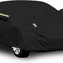 6 Layers Car Cover Waterproof All Weather for Automobiles, Outdoor Full Cover Rain Sun UV Protection with Zipper Cotton, Universal Fit for Sedan (184-193 inch)
