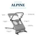 Baby Delight Alpine Deluxe Portable Bouncer | Infant | 0 6 months | Charcoal Tweed