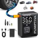 Pumptiva Tire Inflator Portable Air Compressor, 150 PSI Portable Cordless Car Tire Air Pump Bike Pump