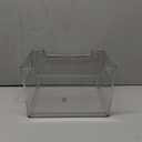 Oggi Storage Bin With Handles - Deep (9.75" x 9" x 6") - Ideal for Kitchen Organization, Pantry Storage, Fridge Organizing, Clear (Pack of 1)