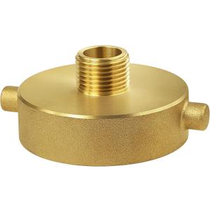 NOVINO Fire Hydrant Hose Adapter 2-1/2" NST/NH Female x 3/4" GHT Male, Brass Fire Hydrant Adapter to Garden Hose