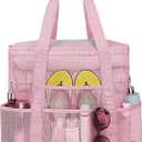 Mesh Beach Bags for Family - Women Beach Tote Bag for Toys, Towels, Travel Vacation Cruise Essentials