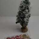 Tabletop Christmas Tree, 24inch/2ft Mini Christmas Tree, Tabletop Small Xmas Tree for Holiday Indoor DIY Christmas Decoration (Red White)