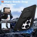 Compatible with Samsung Galaxy S26 Ultra Case 6.9'' with Magnetic Ring Stand [Military Drop Protection][Compatible with MagSafe] S26 Ultra Phone Case for Men Wowen,Black