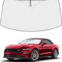 Proadsy 2026 Upgrade Front Windshield Sun Shade Foldable Sunshade Protector Custom Fit 2015-2023 Ford Mustang(NOT for Ford Mustang Mach-E) Accessories