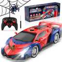 Growsland Remote Control Car for Kids, RC Cars for Boys Kids 1:18 Electric Vehicle Toy Car Hobby Racing Car Toys with Lights & Controller, Birthday Gift for 3 4 5 6 7 8 9 Year Old Boys Girls (Red)