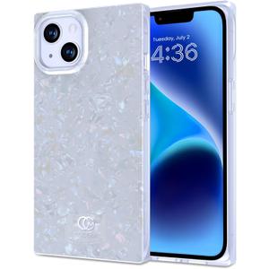 Cocomii - Rectangle Case Compatible with iPhone 14 Plus - Opalescent Pearl, Glitter Sparkle, Glossy, Women Girls Men, Protective Phone Case for iPhone 14 Plus 6.7 inch, Iridescent