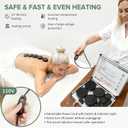 Hot Stones Massage Warmer Kit, 14 PCS Hot Stones Massage Set and Heater Kit, Electric Rocks Basalt Stone Massager for Professional Therapy/Home SPA Use 110V (Small Size)