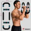 Twister Arm Trainer, Adjustable Resistance Levels, Chest & Arm Workout Equipment for Men & Women, Anti-Slip, Sweat-Resistant Handles and Travel Bag, 66lbs(beginner), 88lbs(intermediate),110 lbs (Advanced).