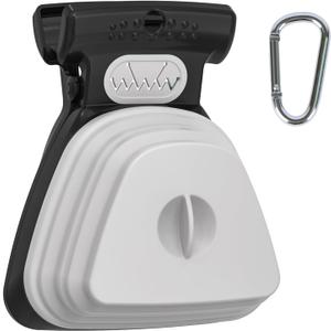 SUPERDESIGN Dog Pooper Scooper, Pooper Scooper for Small and Large Dogs, Dog Poop Scooper for Yard, Pooper Scooper with Bag Attachment and Leash Clip, Ideal for Walks, Travel and Camping (Large,Black)