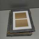 8x10 Hanging Picture Frames with 6 Openings 4x6 Pictures, HD Real Glass 8x10 Wall Hanging Collage frames with Mat, Hemp Rope Multiple Photo Frames for Wall Decor (Grey, 1 Pack)