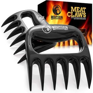 Mountain Grillers Meat Claws - Pulled Pork Shredder Tools for BBQ - Bear Claws for Shredding Meat on Grill, Smoker, or Barbecue - Heavy Duty Grilling Accessories - Pack of 2, Black