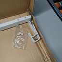 Anti-Slip RV Bunk Ladder, 57in Integrated Heavy Duty Steel Camper Bunk Bed Ladder with Rubber Pads and Hooks - White