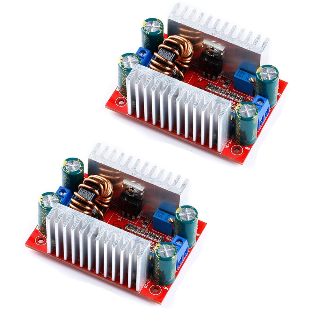 HiLetgo 2pcs 400W 15A DC Step up Boost Module Constant Current Power Supply Module 8.5-50V to 10-60V Adjustable Transformer Voltage Booster LED Drive Module