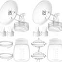 TOVVILD 20mm Replacement Pump Parts for Spectra S1 S2 9 Plus Synergy Gold Includes Flange Duckbill Valve Tubing Backflow Protector Bottle, Compatible with Motif Luna Cimilre Ameda MYA Pump